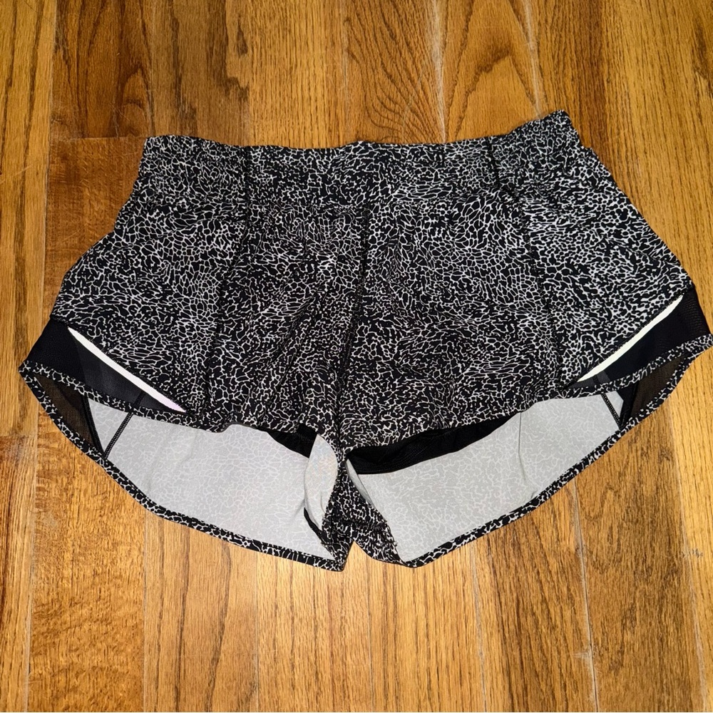 Lululemon Athletica Black and White Athletic Shorts - Hotty Hots